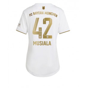 Bayern Munich Jamal Musiala #42 Bortedrakt Kvinner 2022-23 Kortermet